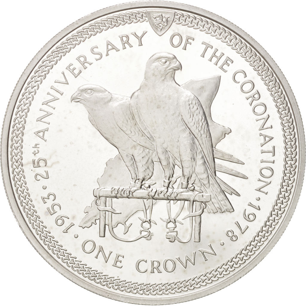 ISLE OF MAN, Crown, 1978, Pobjoy Mint, KM #43a, MS(63), Silver, 38.5, 28.59