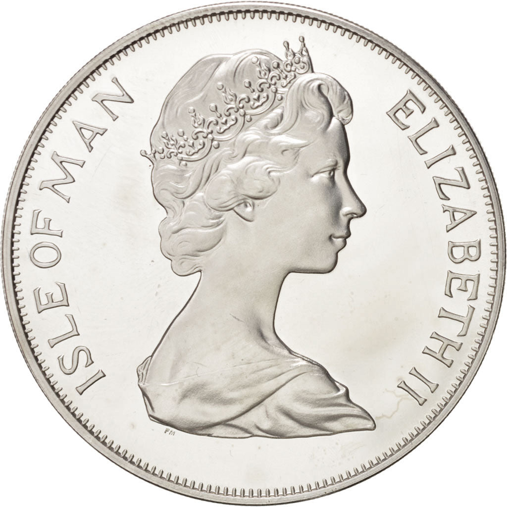 ISLE OF MAN, Crown, 1978, Pobjoy Mint, KM #43a, MS(63), Silver, 38.5, 28.52