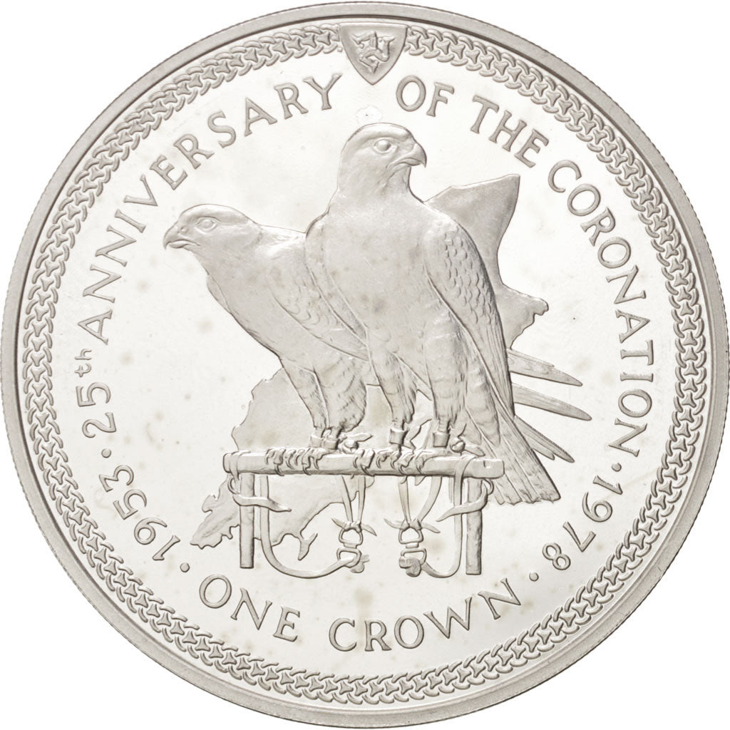 ISLE OF MAN, Crown, 1978, Pobjoy Mint, KM #43a, MS(63), Silver, 38.5, 28.52