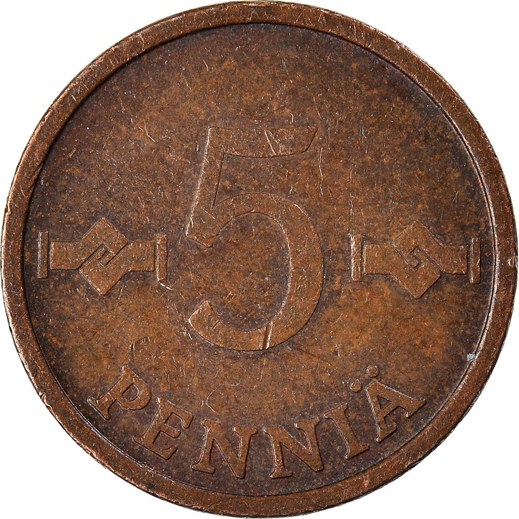 Moneta, Finlandia, 5 Pennia, 1973