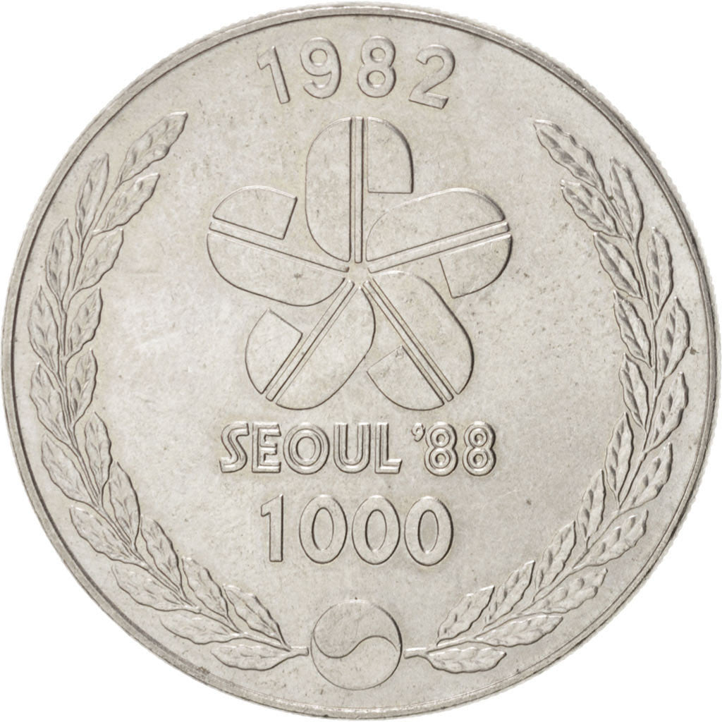 Coin, KOREA-SOUTH, 1000 Won, 1982, AU(55-58), Copper-nickel, KM:28