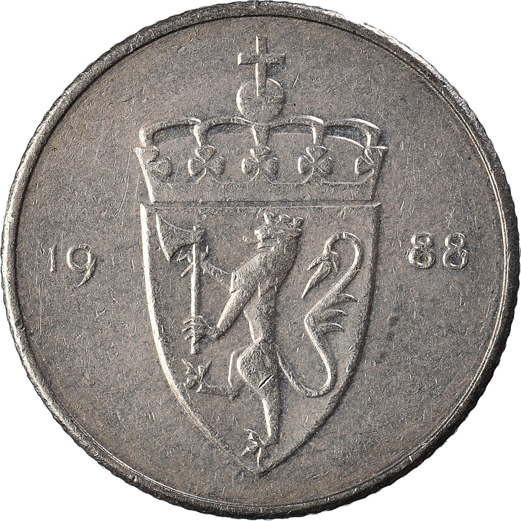 Moneta, Norvegia, 50 Öre, 1988