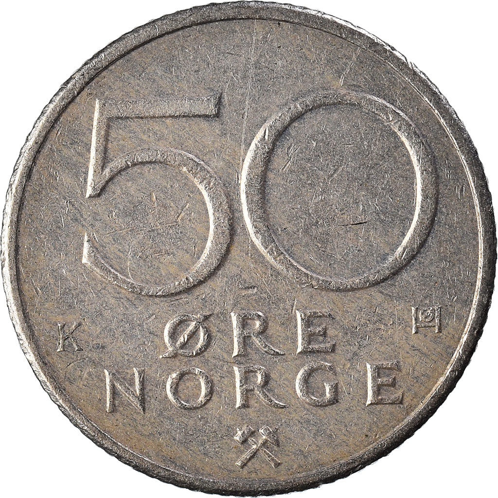 Moneta, Norvegia, 50 Öre, 1988
