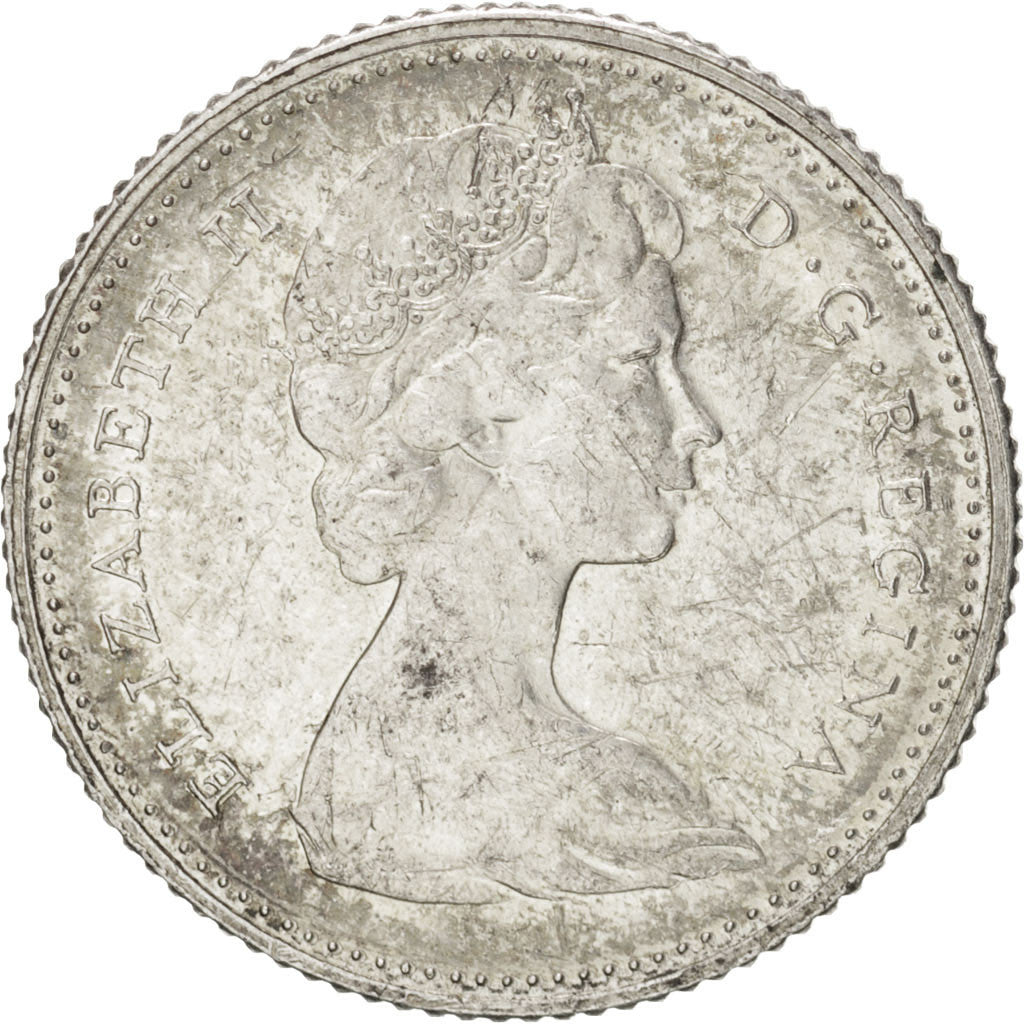Coin, Canada, Elizabeth II, 10 Cents, 1967, MS(63), Silver, KM:67