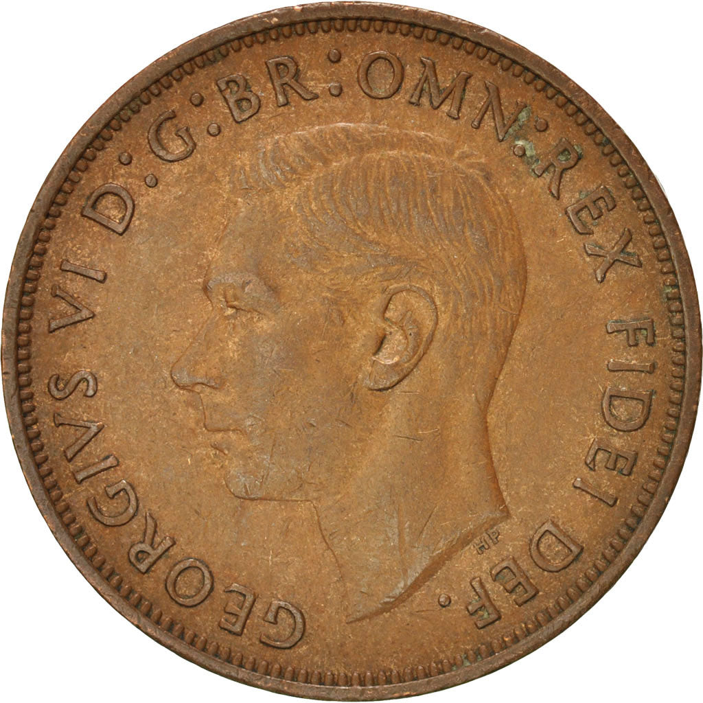 Coin, Great Britain, George VI, Penny, 1949, AU(50-53), Bronze, KM:869
