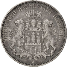 German States, 3 Mark, 1909, KM #620, EF(40-45), Silver, 33, 16.57