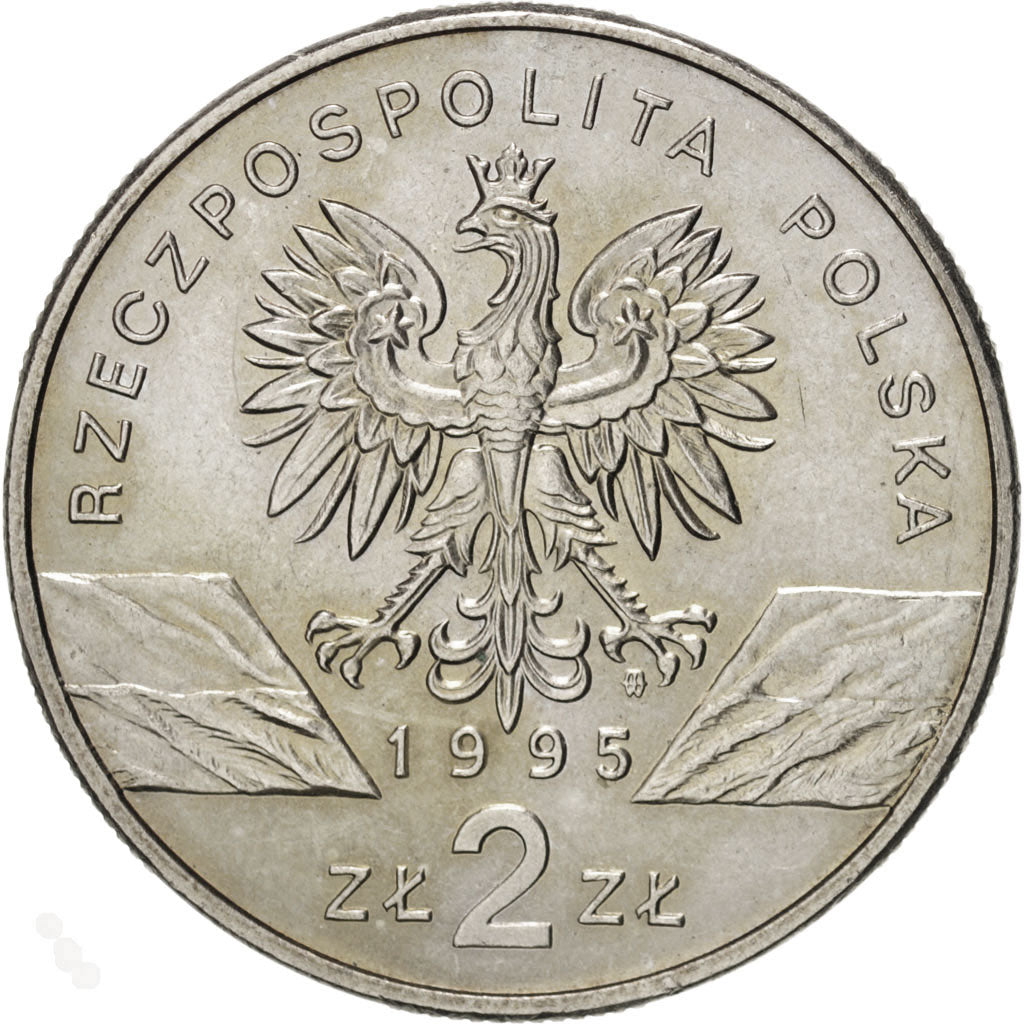 POLAND, 2 Zlote, 1995, KM #289, MS(63), Copper-Nickel, 29.5, 10.91