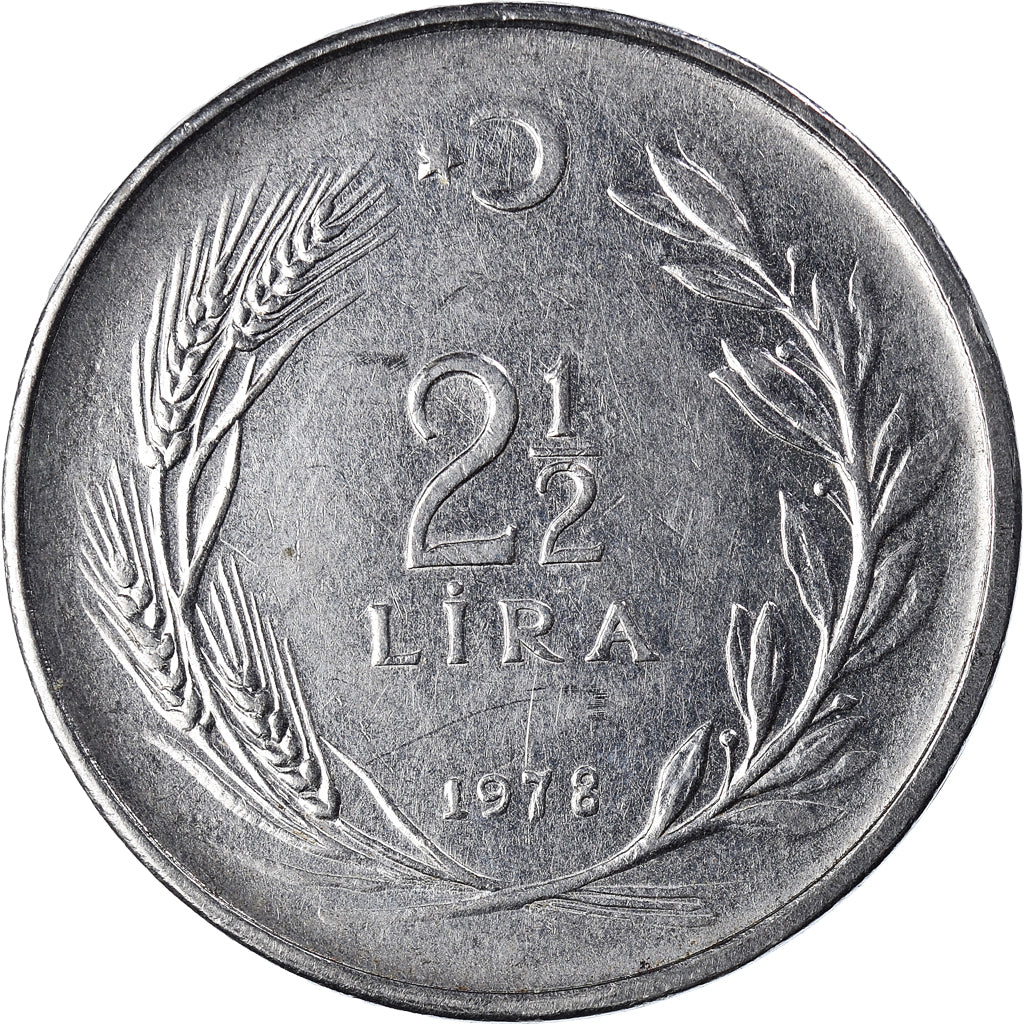 Coin, Turkey, 2-1/2 Lira, 1972