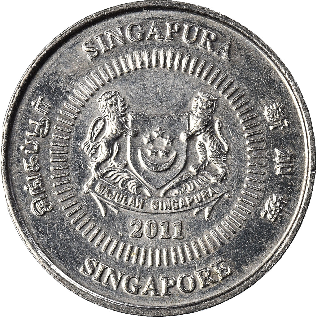Moneda, Singapur, 10 Cents, 2011