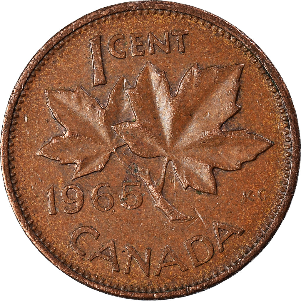 Coin, Canada, Cent, 1965