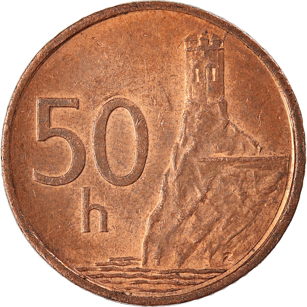 Münze, Slowakei, 50 Halierov, 1998