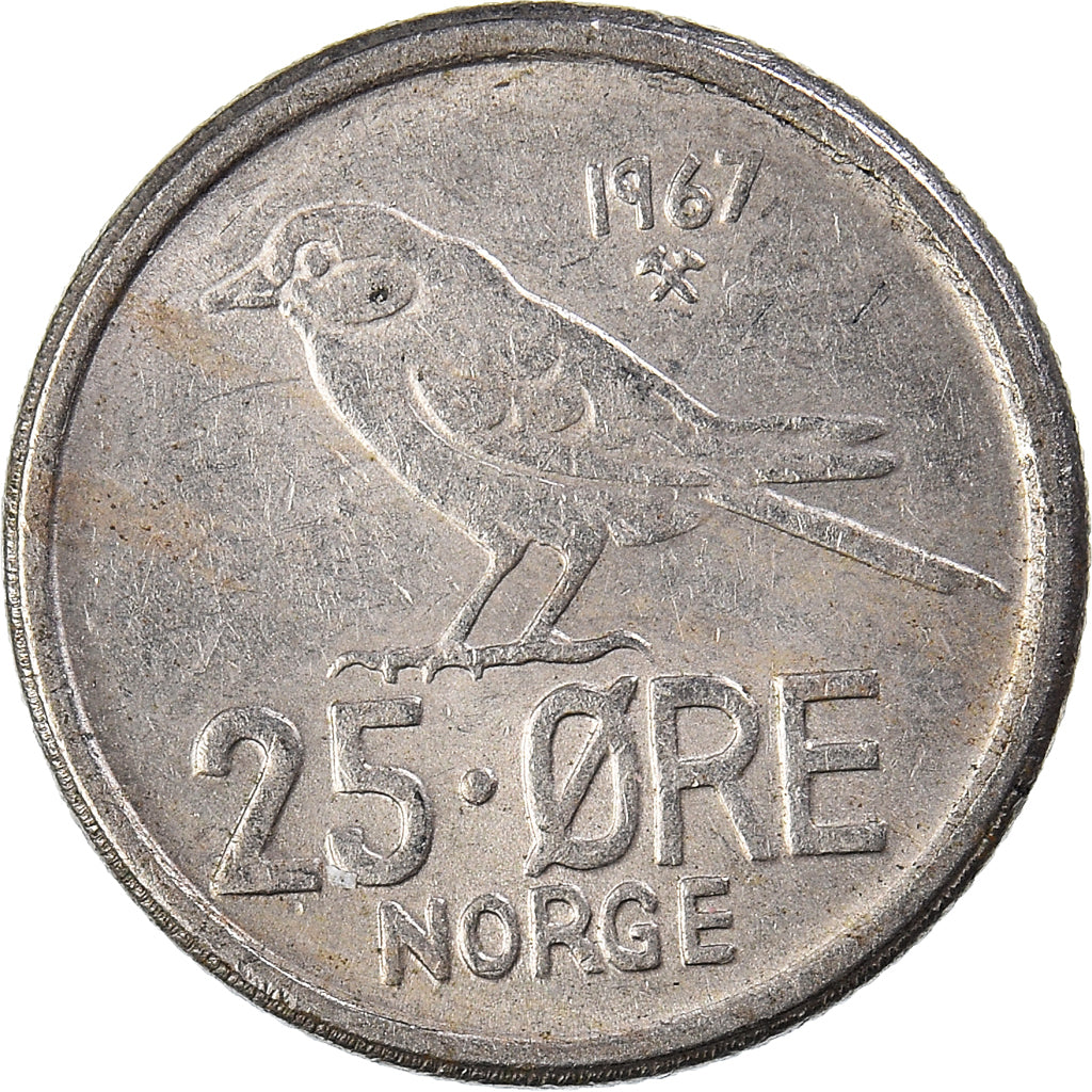 Moneda, Noruega, 25 Öre, 1967