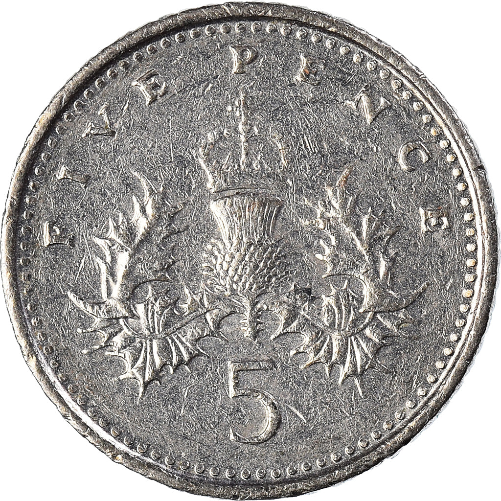 Münze, Großbritannien, 5 Pence, 1995