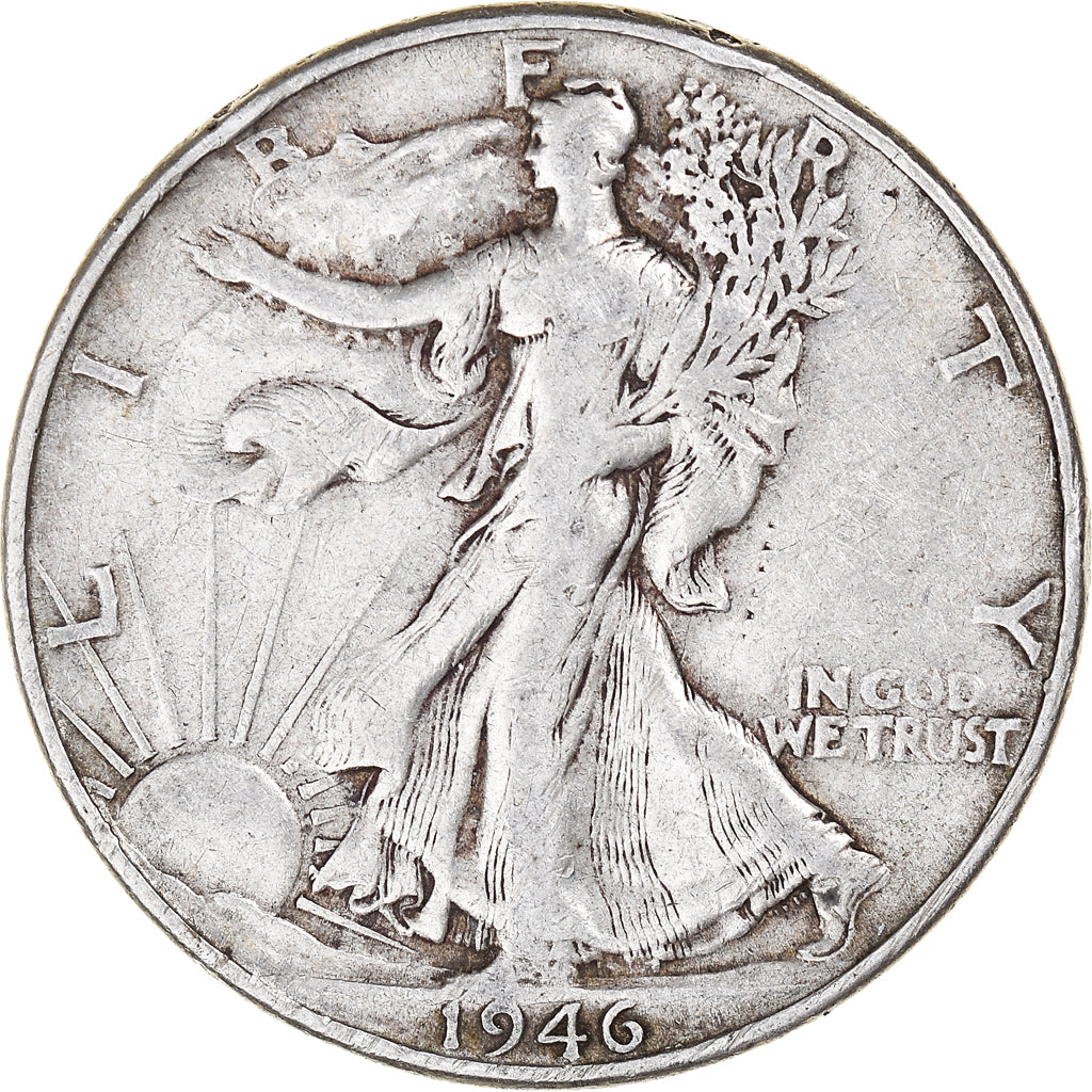 Coin, United States, Walking Liberty Half Dollar, Half Dollar, 1946, U.S. Mint
