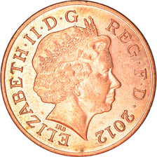 Coin, Great Britain, Elizabeth II, 2 Pence, 2012, EF(40-45), Copper Plated