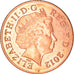 Coin, Great Britain, Elizabeth II, 2 Pence, 2012, EF(40-45), Copper Plated