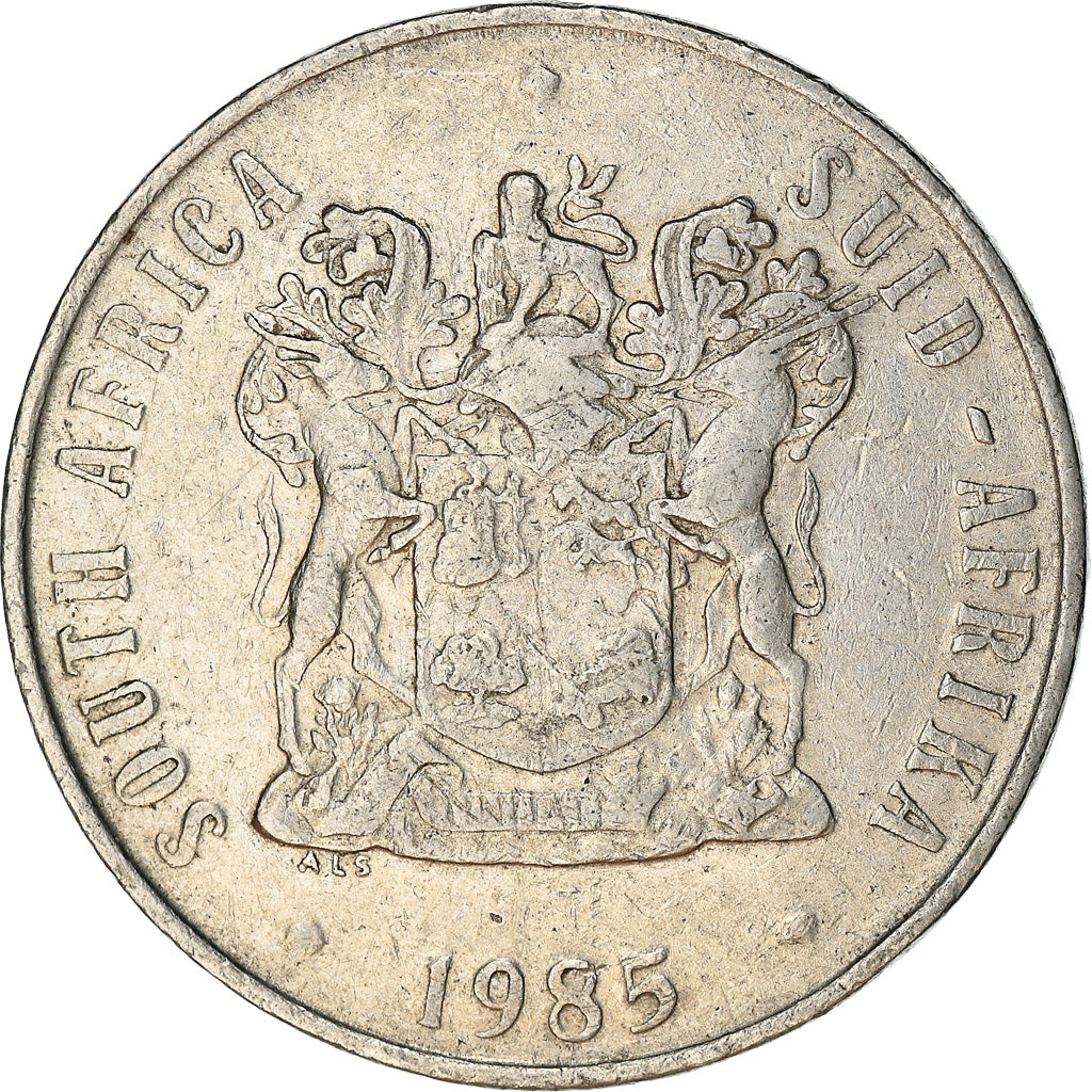 Coin, South Africa, 50 Cents, 1985, EF(40-45), Nickel, KM:87
