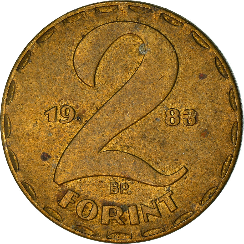 Munten, Hongarije, 2 Forint, 1983, Budapest, ZF, Tin, KM:591