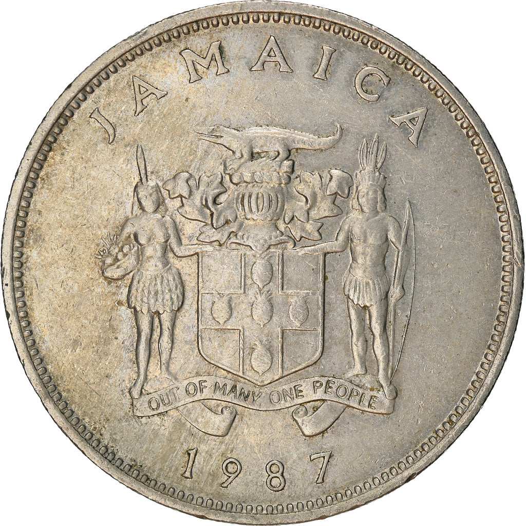 Monnaie, Jamaica, Elizabeth II, 25 Cents, 1987, Franklin Mint, TTB