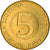 Coin, Slovenia, 5 Tolarjev, 1997, EF(40-45), Nickel-brass, KM:6