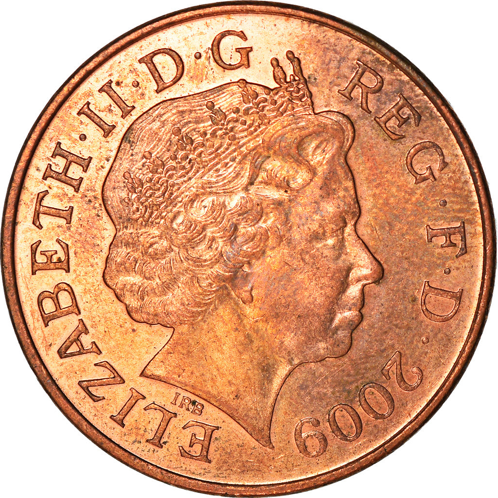 Münze, Großbritannien, Elizabeth II, 2 Pence, 2009, SS, Copper Plated Steel