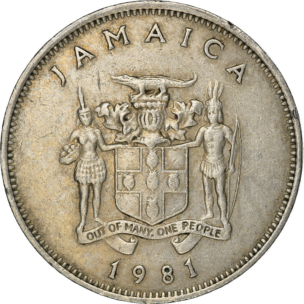 Monnaie, Jamaica, Elizabeth II, 20 Cents, 1981, TTB, Copper-nickel, KM:69