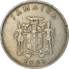 Monnaie, Jamaica, Elizabeth II, 20 Cents, 1981, TTB, Copper-nickel, KM:69
