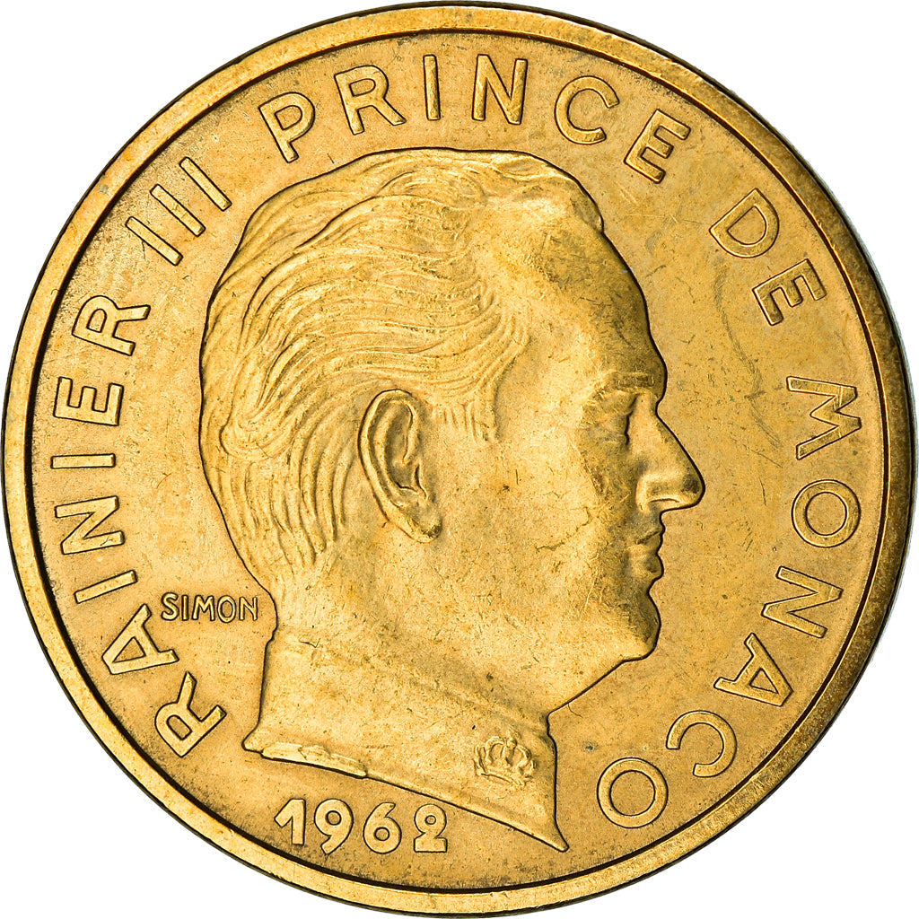 Coin, Monaco, Rainier III, 50 Centimes, 1962, EF(40-45), Aluminum-Bronze