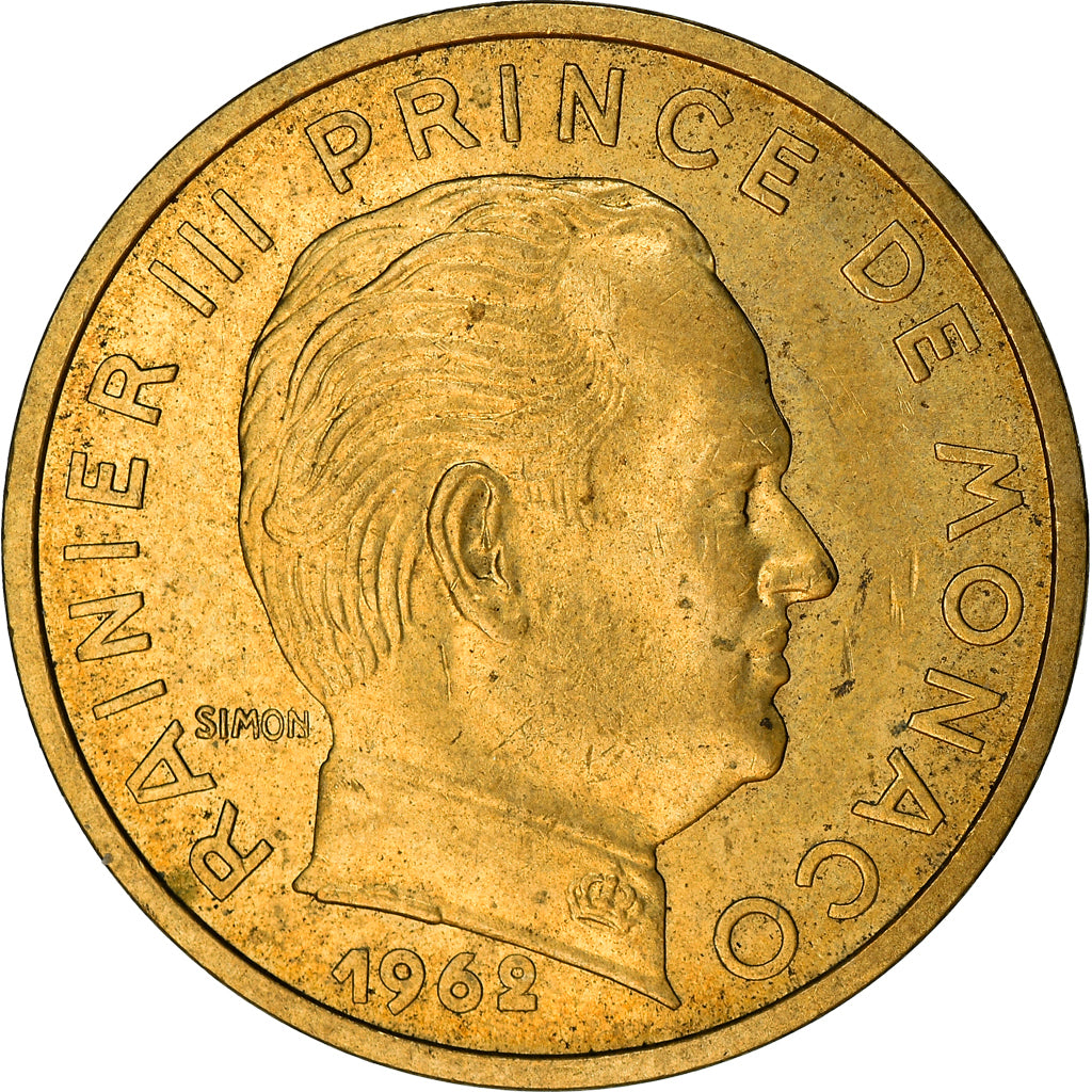 Munten, Monaco, Rainier III, 50 Centimes, 1962, ZF, Aluminum-Bronze, KM:144