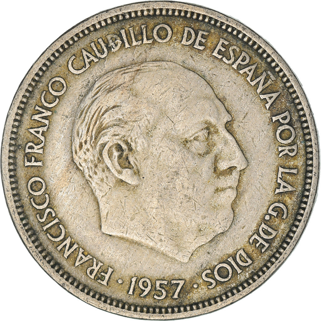 Moeda, Espanha, Caudillo and regent, 25 Pesetas, 1961, EF(40-45), Cobre-níquel