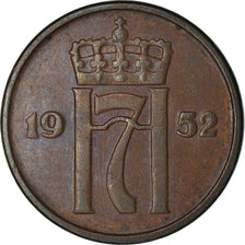 Coin, Norway, Haakon VII, 2 Öre, 1952, EF(40-45), Bronze, KM:399