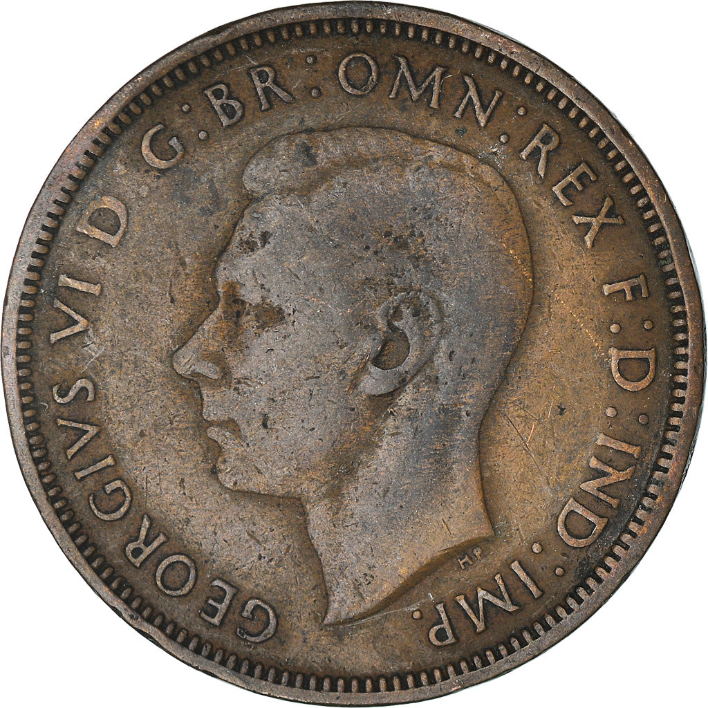 Monnaie, Grande-Bretagne, George VI, 1/2 Penny, 1940, TB+, Bronze, KM:844