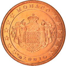 Mónaco, Euro Cent, 2001, Paris, SC, Cobre chapado en acero, KM:167