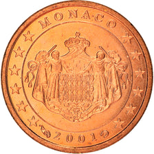 Monaco, Euro Cent, 2001, Paris, SPL, Acciaio placcato rame, KM:167