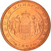 Mónaco, Euro Cent, 2001, Paris, SC, Cobre chapado en acero, KM:167