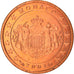 Mónaco, Euro Cent, 2001, Paris, SC, Cobre chapado en acero, KM:167