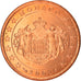 Monaco, 5 Euro Cent, 2001, Paris, SPL, Acciaio placcato rame, KM:169