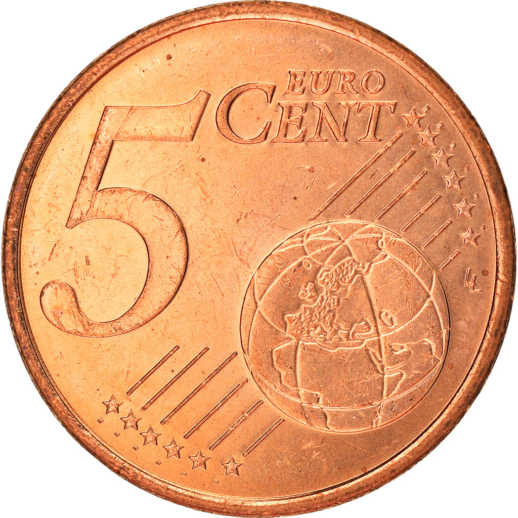 Monaco, 5 Euro Cent, 2001, Paris, SPL, Acciaio placcato rame, KM:169