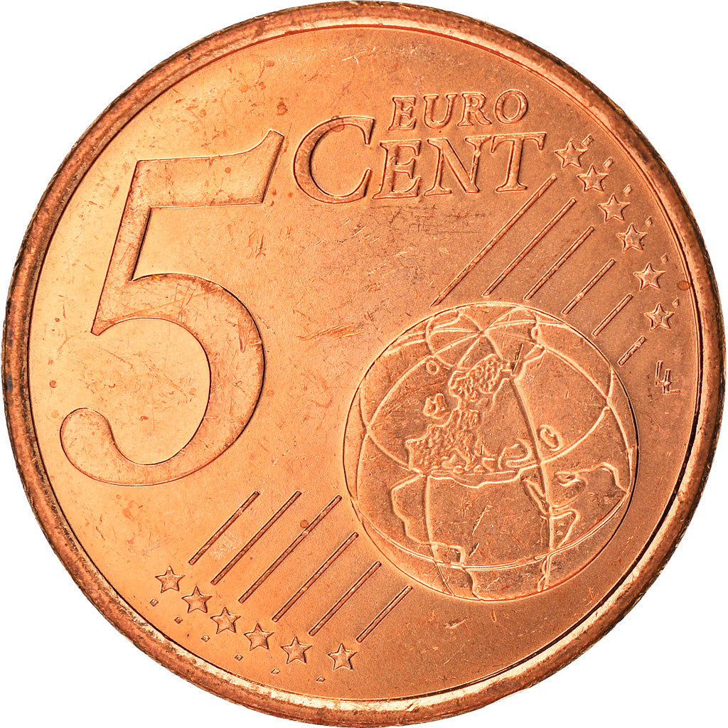 Monaco, 5 Euro Cent, 2001, Paris, UNZ, Copper Plated Steel, KM:169