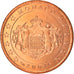 Monaco, 5 Euro Cent, 2001, Paris, SPL, Acciaio placcato rame, KM:169