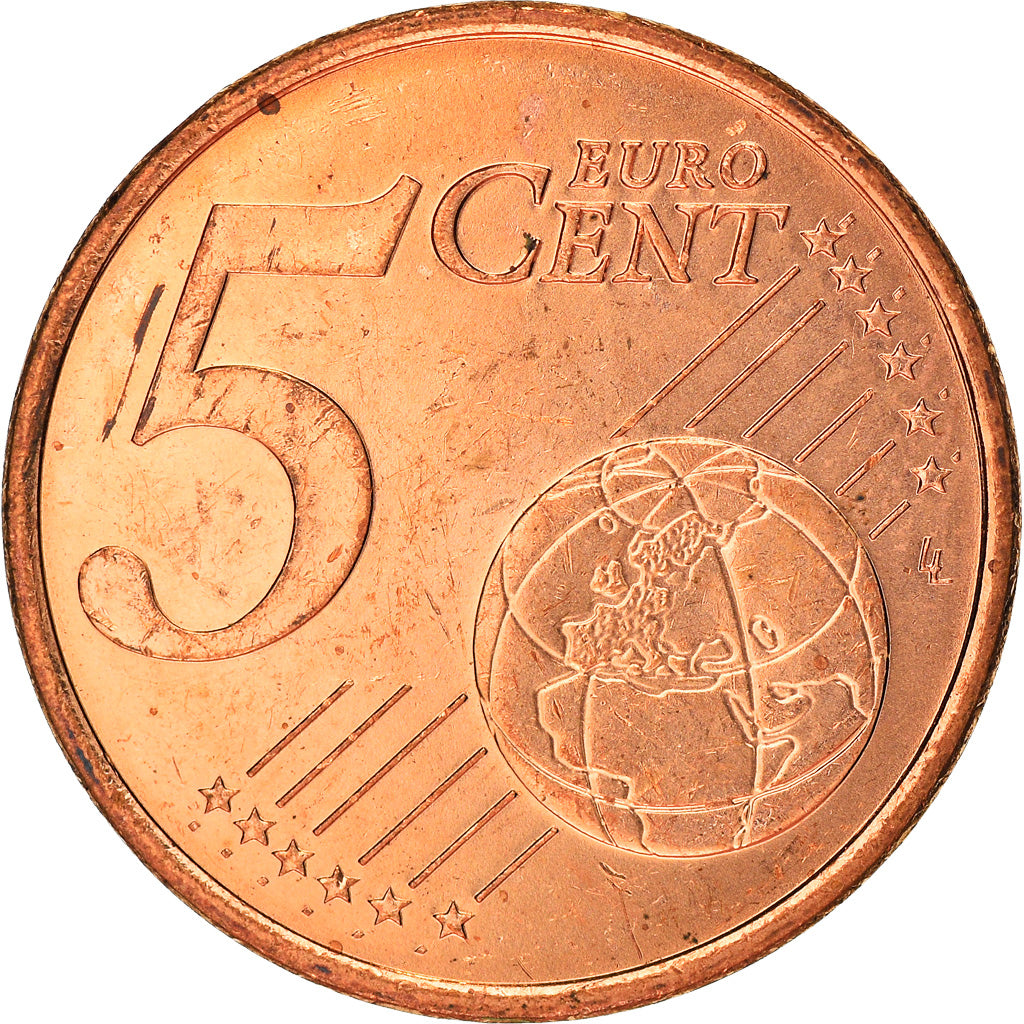 Monaco, 5 Euro Cent, 2001, Paris, SPL, Acciaio placcato rame, KM:169