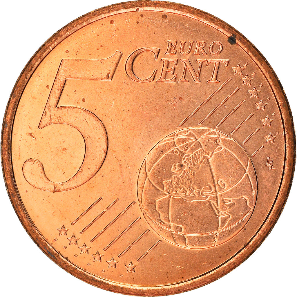 Monaco, 5 Euro Cent, 2001, Paris, SPL, Acciaio placcato rame, KM:169