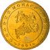 Monaco, 50 Euro Cent, 2001, Paris, UNZ, Messing, KM:172