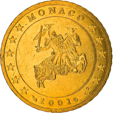 Monaco, 50 Euro Cent, 2001, Paris, UNC-, Tin, KM:172
