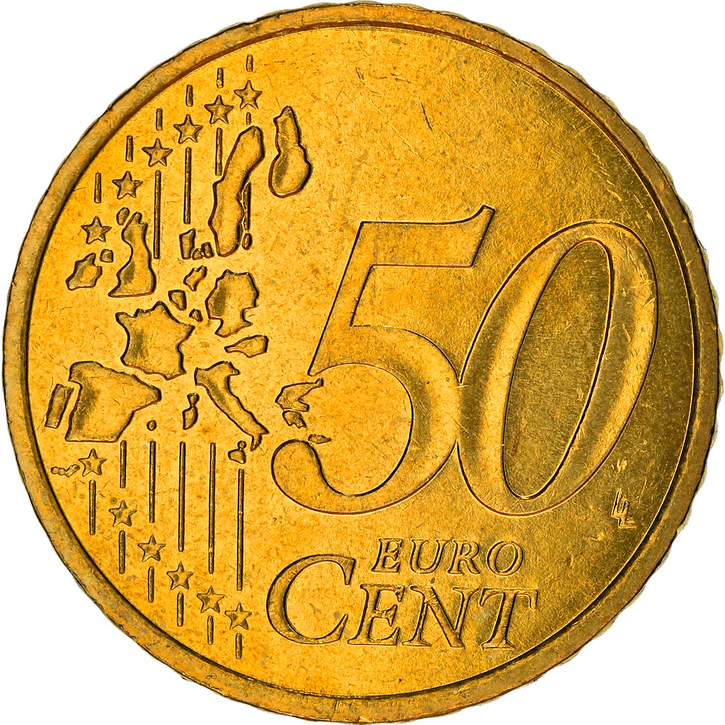 Monaco, 50 Euro Cent, 2001, Paris, MS(63), Mosiądz, KM:172