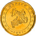 Monaco, 20 Euro Cent, 2001, Paris, MS(63), Brass, KM:171