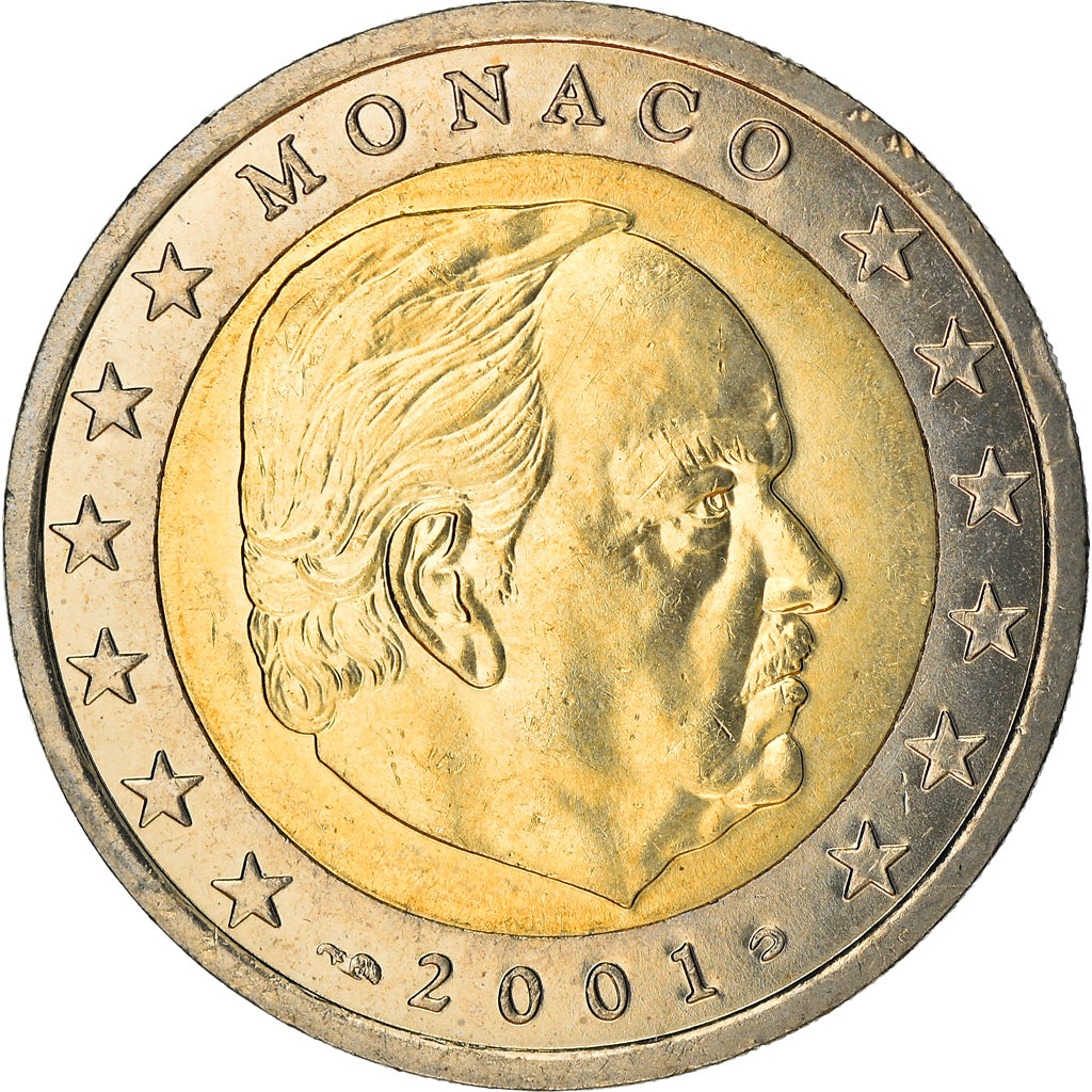 Monaco, 2 Euro, 2001, Paris, MS(63), Bi-Metallic, KM:174
