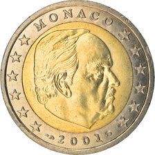 Monaco, 2 Euro, 2001, Paris, MS(63), Bi-Metallic, KM:174