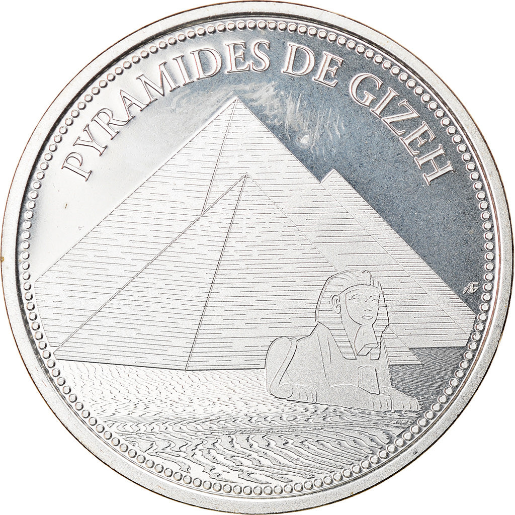 Francia, medalla, Les 7 Merveilles du Monde, Pyramides de Gizeh, Arts & Culture