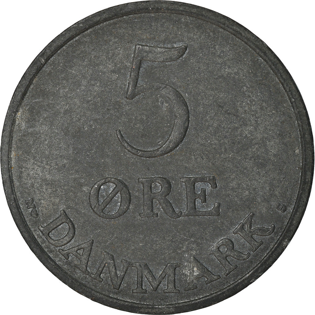 Monnaie, Danemark, Frederik IX, 5 Öre, 1955, Copenhagen, TB+, Zinc, KM:843.1